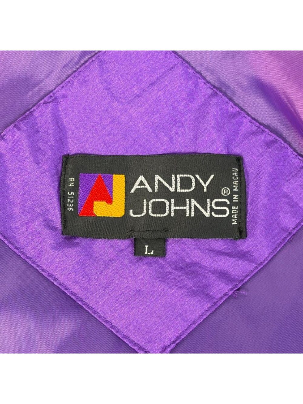 Vintage 80s Andy Johns Colorblock Nylon Windbreaker Anorak Jacket Womens Size L - Picture 6 of 8